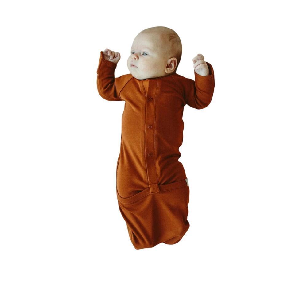Goumi Kids 24 Hour Convertible sleeper Baby Gown 0-3 months NWT Sienna - Picture 3 of 3